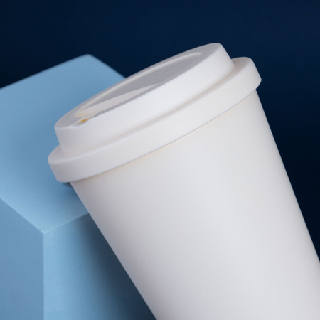 Plastikowy kubek termiczny GALA, kość słoniowa - 480 ml | PR-5077.13