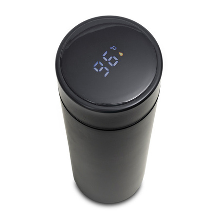 Kubek próżniowy z termometrem Falco 420 ml, czarny  | R08257.02