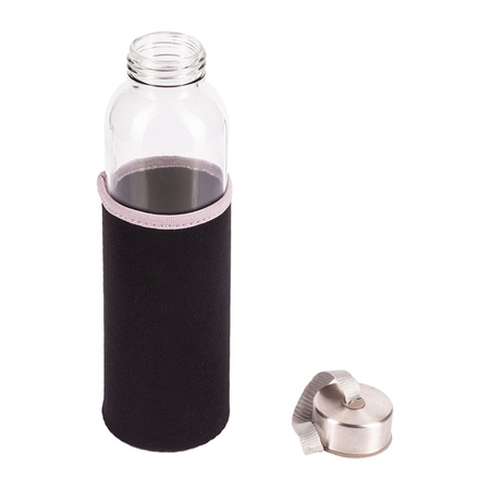 Szklana butelka Vim 500 ml, czarny | RD-R08276.02