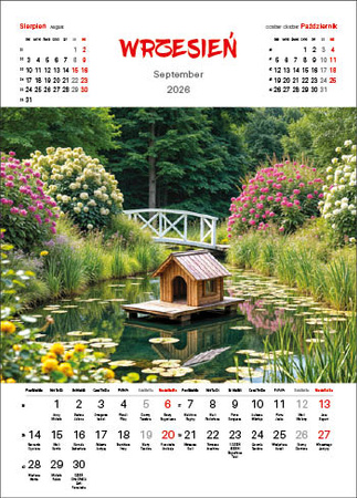 Kalendarz wieloplanszowy STANDARD – Ogrody | J-WP133