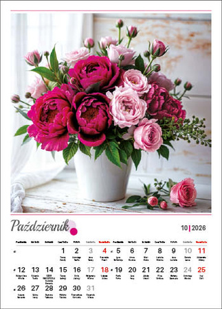 Kalendarz wieloplanszowy STANDARD – Bukiety | J-WP130