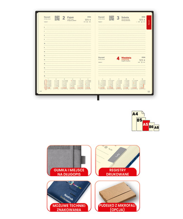 A5 Dzienny DUO - registry drukowane | J-KD 183