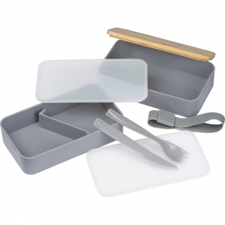 Lunchbox 2x600 ml ze sztućcami PESCARA | EG-253107