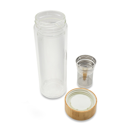 Dwuścienna butelka z zaparzaczem 400 ml Helen | RD-R08210.00