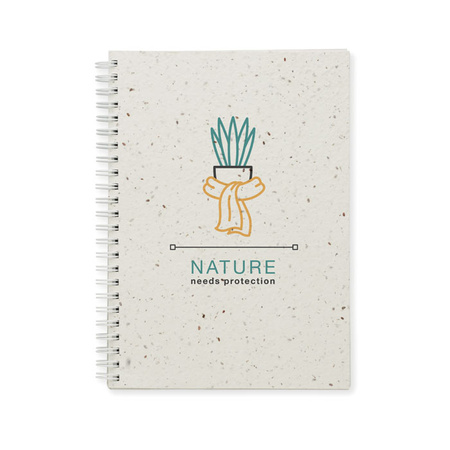Notes A5 z papieru siewnego | MO-MO2083-06