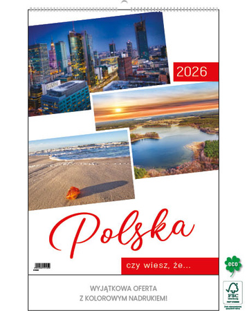 Kalendarz wieloplanszowy STANDARD – Polska, czy wiesz, że… | J-WP125