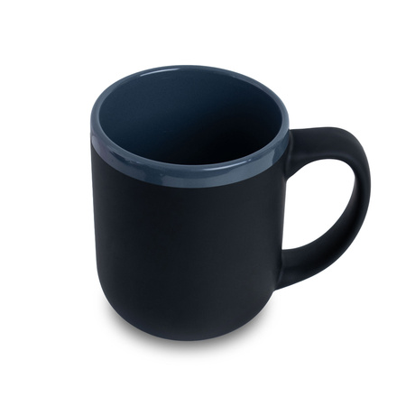 Kubek ceramiczny soft-touch ALEX, szary - 500 ml | PR-6147.20