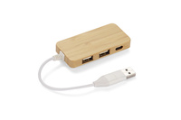Rozdzielacz bambusowy HUB USB z wymienną wtyczką - RIVO | BC-09170-17