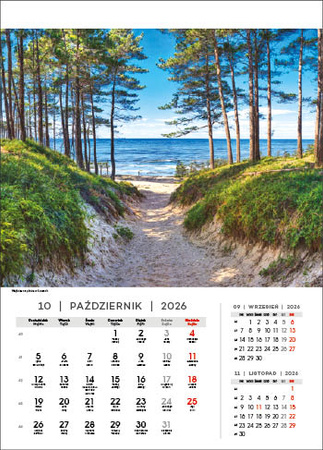 Kalendarz wieloplanszowy STANDARD – Nad Bałtykiem | J-WP120