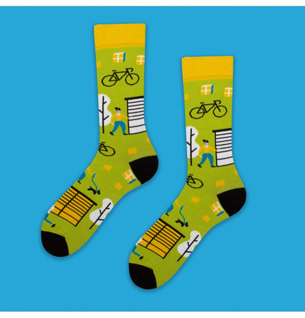 Tkane skarpety wysokie