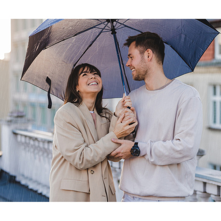 Składany parasol sztormowy VERNIER, granatowy  | R07945.42