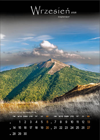 Kalendarz wieloplanszowy STANDARD – Tajemnicze Bieszczady | J-WP127