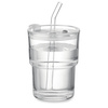 Szklany kubek ze słomką 400ml | MO-MO2502-22