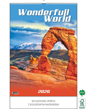 Kalendarz wieloplanszowy STANDARD – Wonderfull World | J-WP132