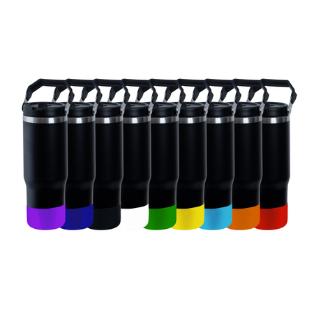 Termokubek STAFFY ze stali nierdzewnej, czarny - 900 ml | PR-5072.02