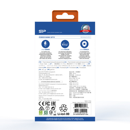 Powerbank SILICON POWER GP15 10 000 MAH | EG-EG831303