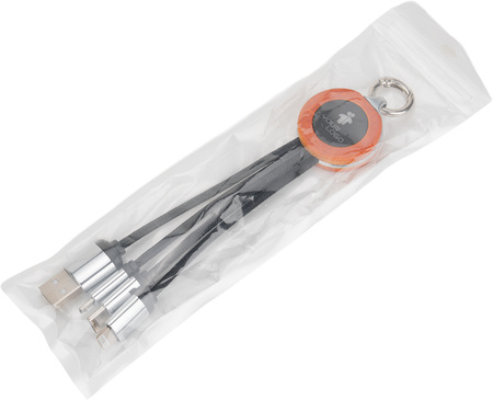 Kabel 4 w 1 z podświetlanym logo w drewnianej obudowie | EG-EG061213