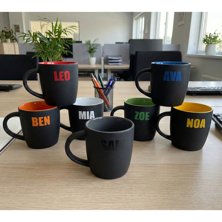 Kubek ceramiczny Esla 345 ml, ciemny zielony | RD-R85327.51