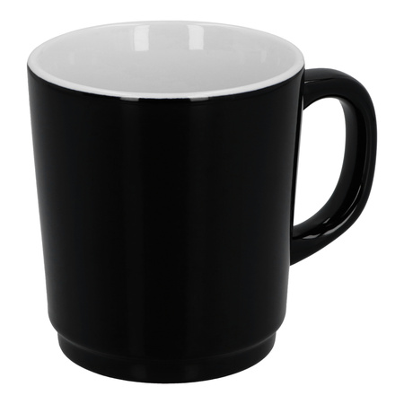Kubek ceramiczny JAMIE, czarny - 280 ml | PR-6148.02
