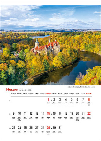 Kalendarz wieloplanszowy STANDARD – Najpiękniejsze rzeki Polski | J-WP 123