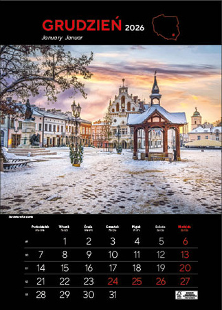 Kalendarz wieloplanszowy STANDARD – Najpiękniejsze miasta Polski | J-WP 119