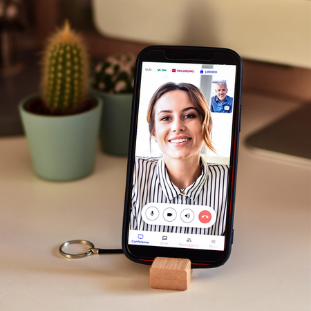 Bambusowy brelok z podstawką pod telefon | RD-R22828.13