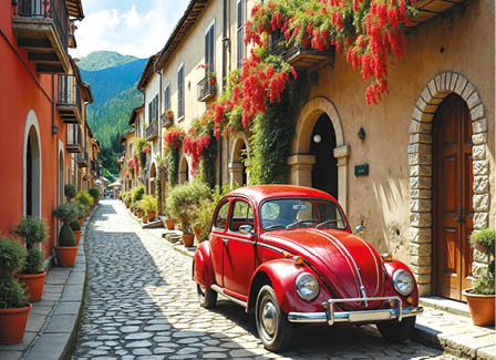 Kalendarz czterodzielny – Uliczka | J-C 68 BK