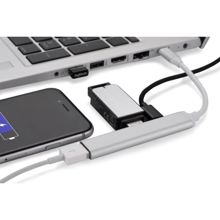 Rozdzielacz HUB USB z kablem typ C - ROSKO | BC-09163-00