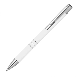 Długopis aluminiowy z recyklingu półżelowy soft touch CONSTANZE 1399106
