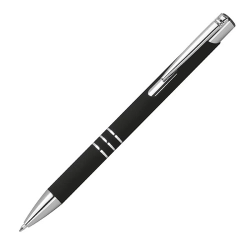 Długopis z aluminium z recyklingu półżelowy soft touch DUNMORE 399103