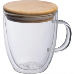 Kubek szklany z pokrywką 350 ml CECIL 8153766