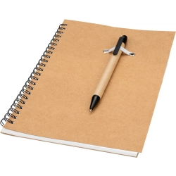 Notes A5 w linie z długopisem z tektury z recyklingu KENTWOOD 190701