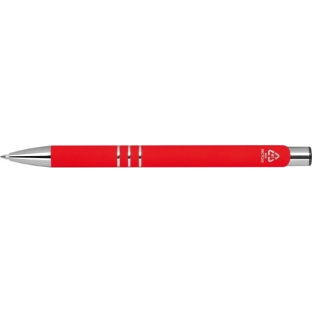 Długopis z aluminium z recyklingu półżelowy soft touch DUNMORE | EG-399105