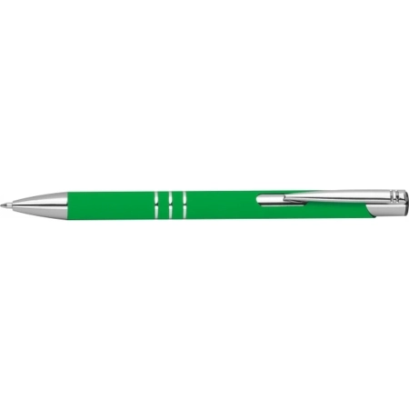 Długopis z aluminium z recyklingu półżelowy soft touch DUNMORE | EG-399109