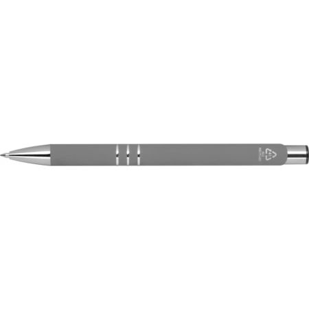 Długopis z aluminium z recyklingu półżelowy soft touch DUNMORE | EG-399177
