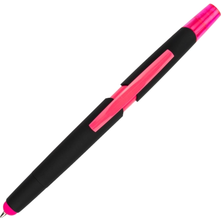 Długopis plastikowy z zakreślaczem touch pen EMMETT | MC-1096511