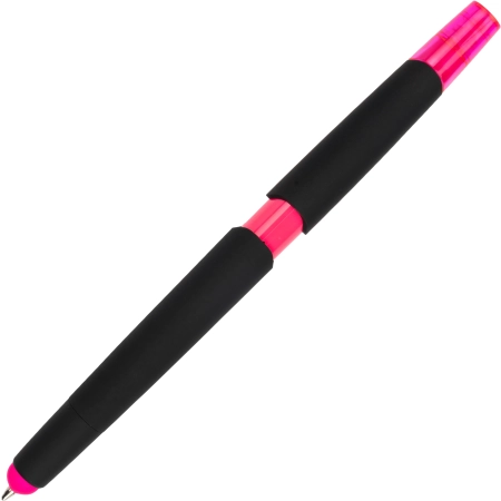 Długopis plastikowy z zakreślaczem touch pen EMMETT | MC-1096511