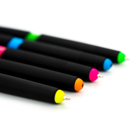 Długopis plastikowy z zakreślaczem touch pen EMMETT | MC-1096524