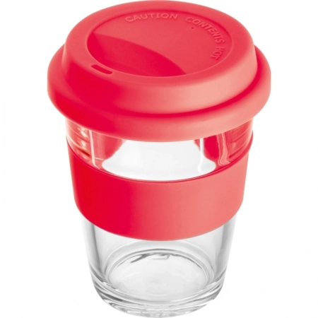 Kubek szklany z pokrywką 300 ml AMANDA 6257205