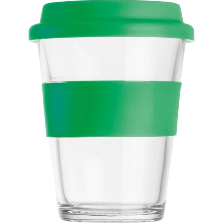 Kubek szklany z pokrywką 300 ml AMANDA | MC-6257209