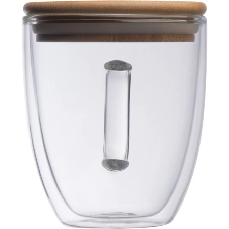 Kubek szklany z pokrywką 350 ml CECIL | MC-8153766