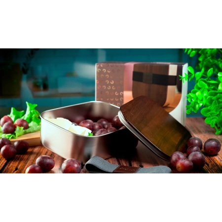 Lunch box ze stalowy z recyklingu PUERTO BANUS MoLu 1000 ml | EG-398407