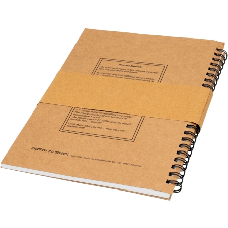 Notes A5 w linie z długopisem z tektury z recyklingu KENTWOOD | EG-190701