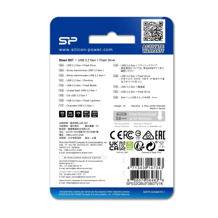 PENDRIVE BLAZE B07, 128GB 3.2 SILICON POWER | EG-EG832603 128GB