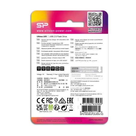 Pendrive Ultima U05, 16GB 2.0 Silicon Power | EG-EG814403 16GB
