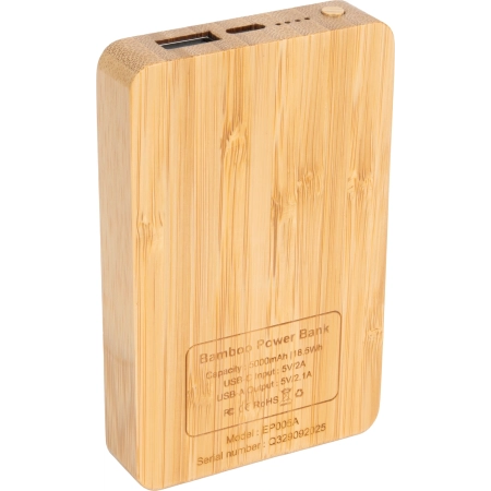 Power Bank 5000 mAh z podświetlanym logo | MC-EG061713
