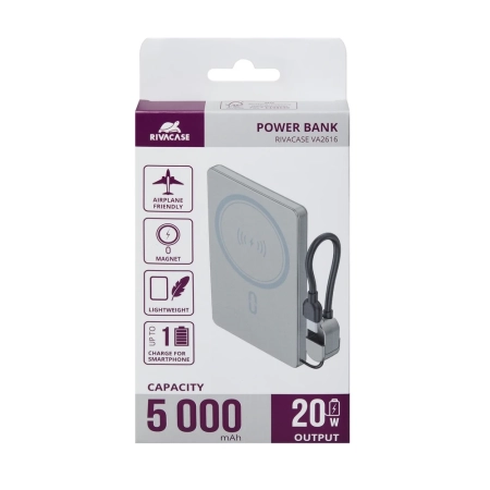 Power Bank Magsafe indukcyjny 15W VA2616 5000 mAh RIVACASE | EG-EG834707