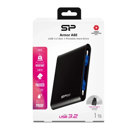 Przenośny dysk USB 3.0 Armor A80, 1TB Silicon Power | EG-EG 820744 1TB