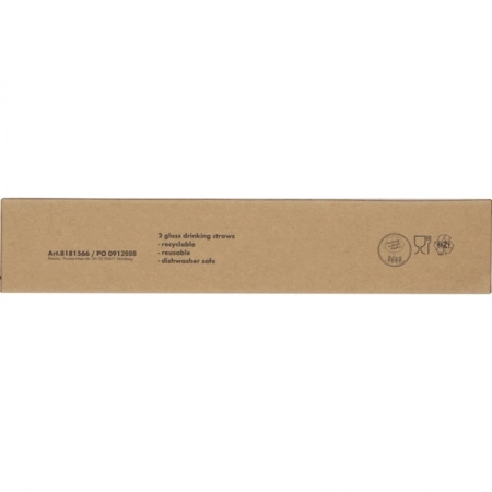 Słomki do napojów szklane 2 szt. 21 cm MARCELINA | MC-8181566