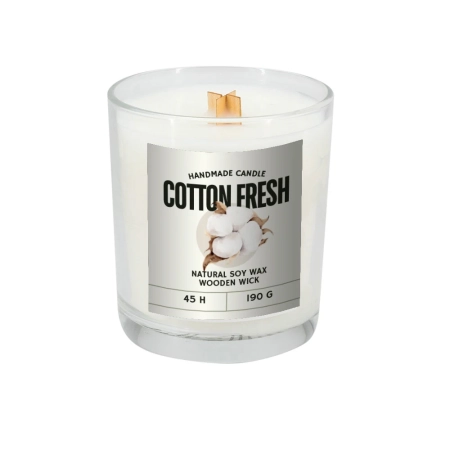 Świeca sojowa 190g Cotton Fresh | EG-PS0005